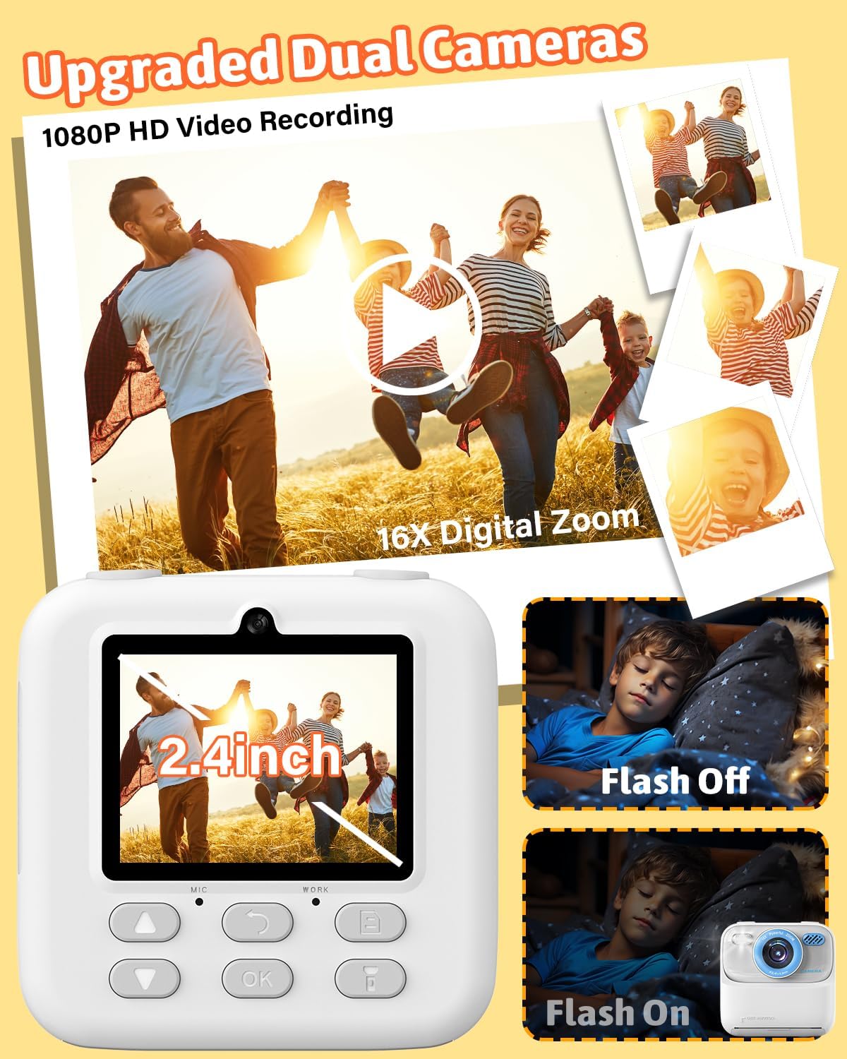 Cámara digital Mgaolo para niños con impresión instantánea (USADO).