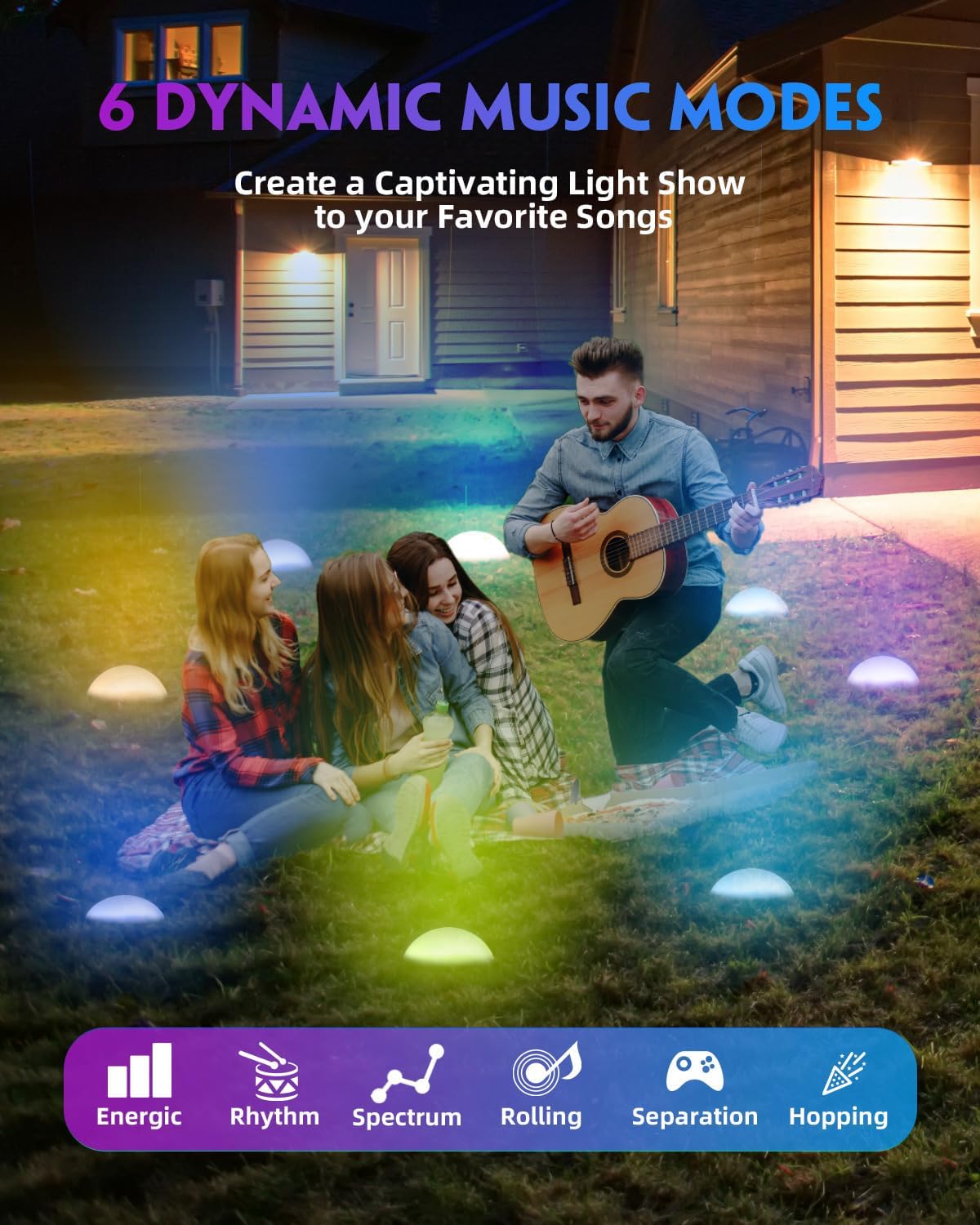 Luces inteligentes para jardin, Boleise, compatibles con Alexa.(USADO)