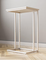Mesa Lateral En C Innerjoin Para Sofá Blanca Industrial