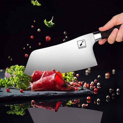 Cuchillo de carnicero imarku, mango de madera de Pakka.