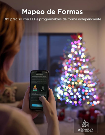 Cadena de Luces Navideñas Govee H6871, RGBWIC 30M, 140 Modos