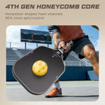 Paleta de Pickleball YVmove 3K+T800, Fibra de Carbono V-Sonic IV-16 mm