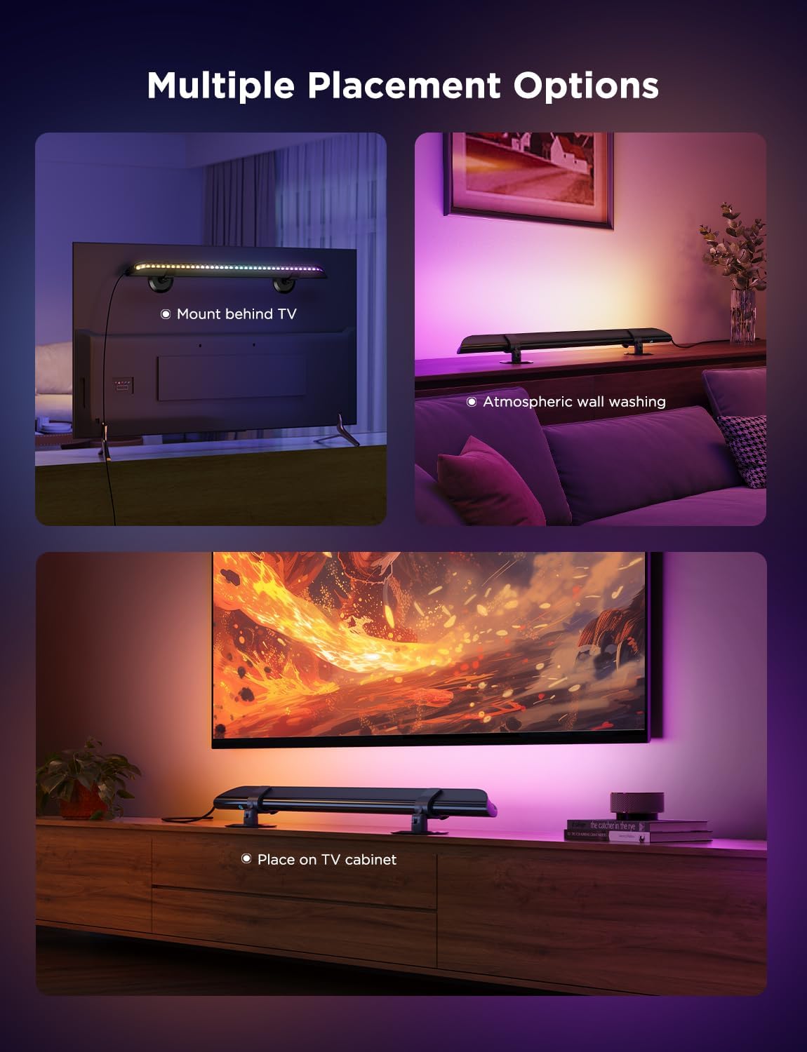 Govee Smart TV Light Bar, Barra de luz LED.