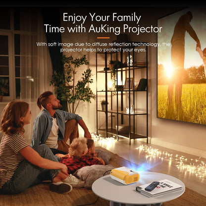 Mini proyector, AuKing  1080P , compatible con HDMI, USB  iOS y Android.