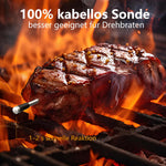 Termómetro para carne, inalámbrico con control de app, (USADO).