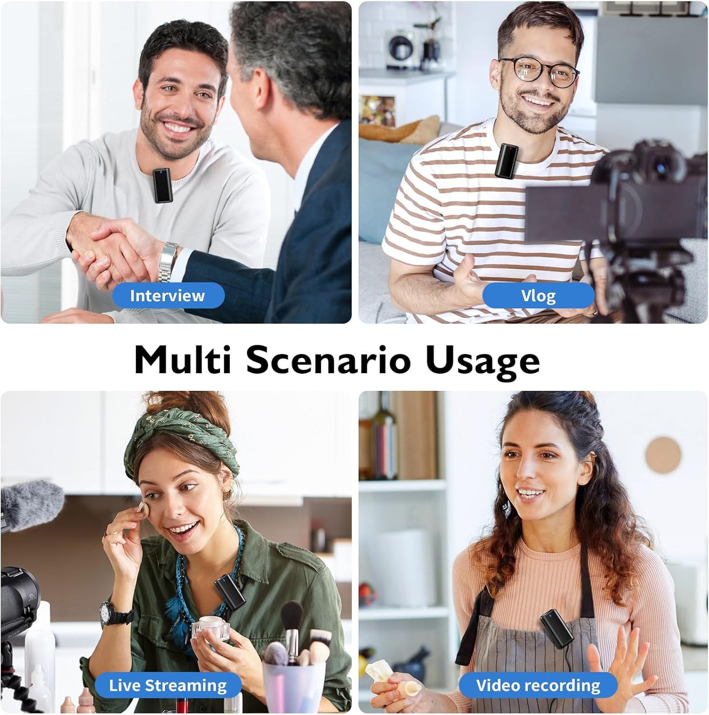 Micrófono inalámbrico con cancelación de ruido.(USADOS)