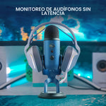 Micrófono USB Blue Yeti Azul Condensador 3 Cápsulas