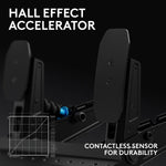Logitech G RS Sim Racing Pedales (con freno de celda de carga de 75 kg) (USADO)