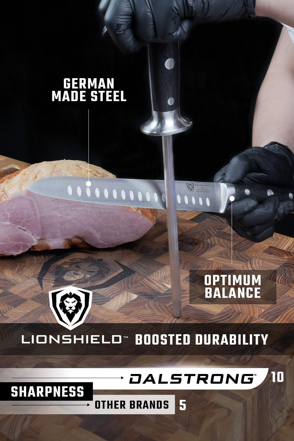 Juego de cuchillo y tenedor para trinchar carnes, Serie Gladiator.