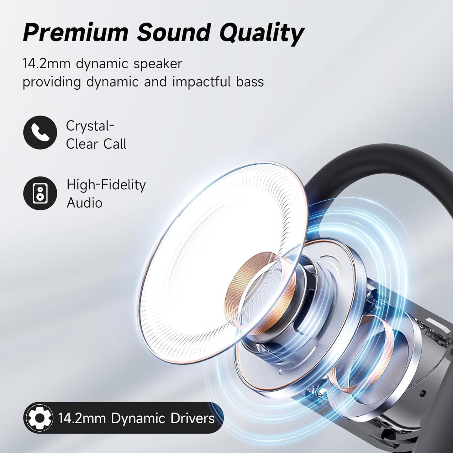 Auriculares Bluetooth 5.4 de Oído Abierto,Manos Libres Bluetooth.