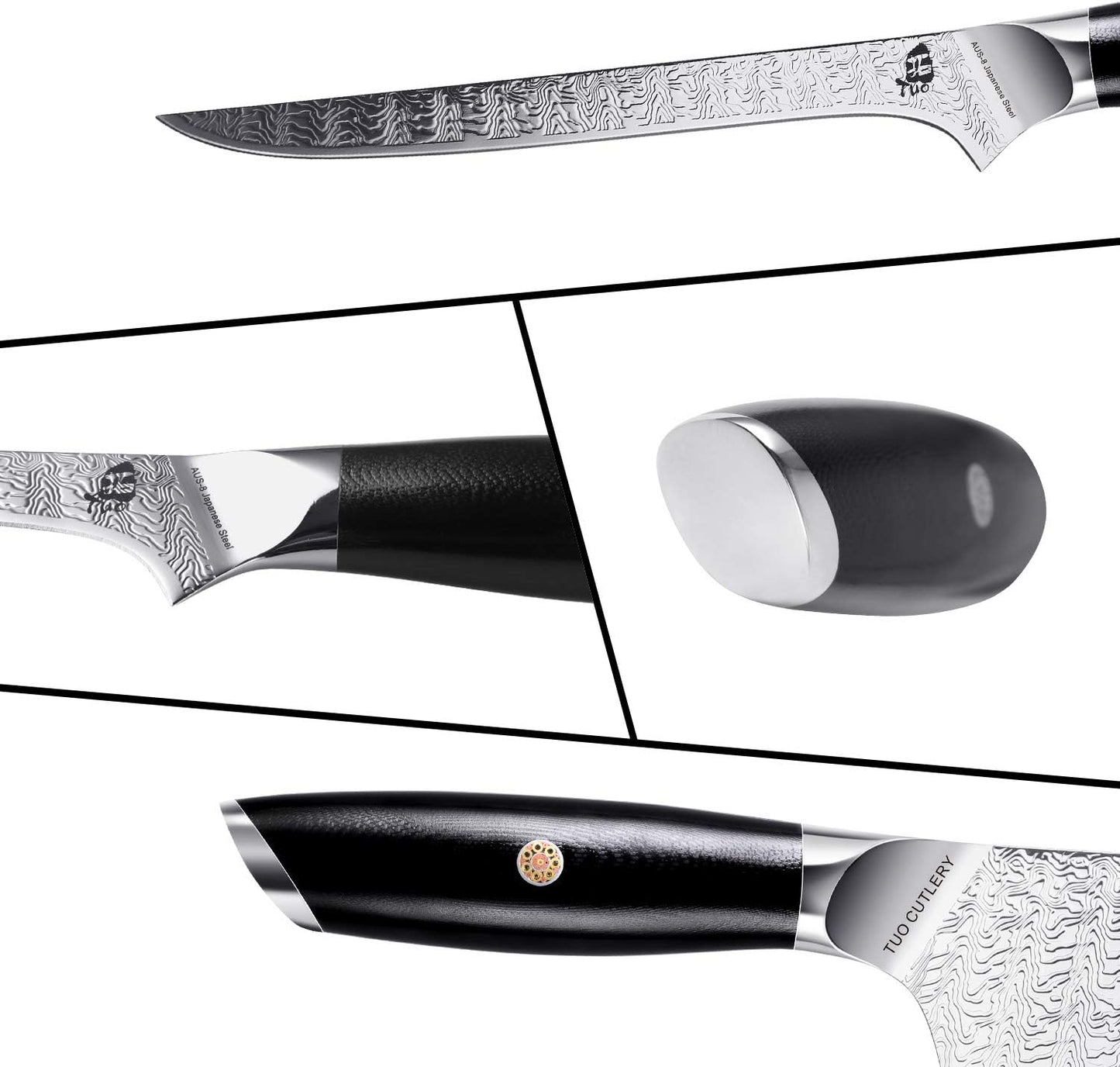 Cuchillo deshuesador y para filetear pescado, 7", TUO.