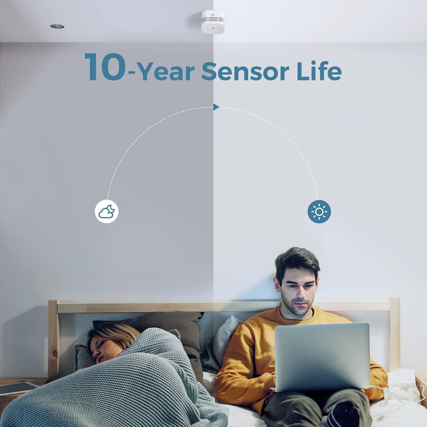 Detector de humo inalámbrico en red, Aegislimk S-RF200, 3 pack.