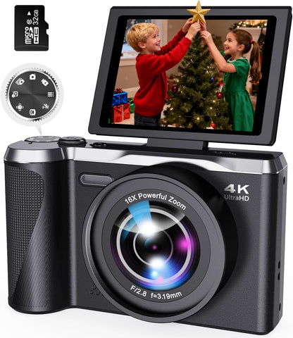 Cámara Digital 4K 48MP Autofocus Vlogging Zoom 16X