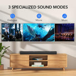 Barra de sonido para TV, Bluetooth/HDMI, USB, 31", Sonido envolvente.