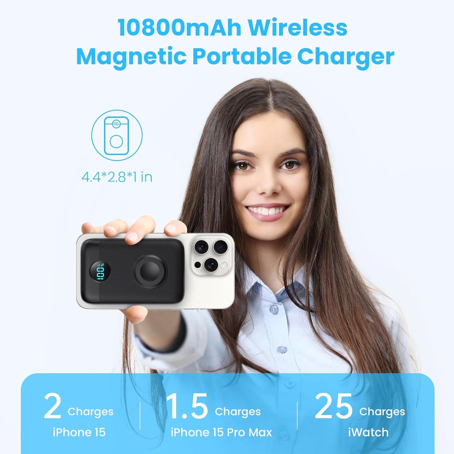 Cargador portatil magnetico 10800mAh HX100M4