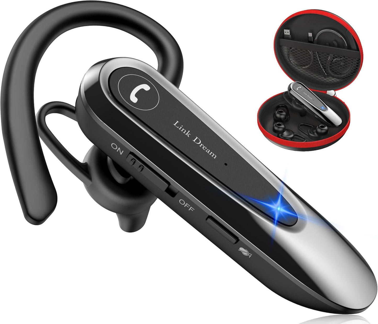 Link Dream - Auricular Bluetooth inalámbrico CVC8.0 para teléfono celular.