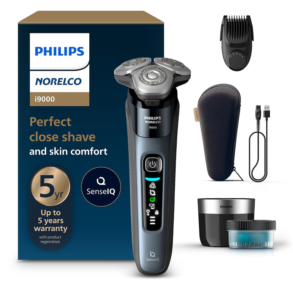 Afeitadora eléctrica, Philips Norelco i9000, en seco y húmedo, 360º.