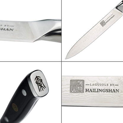Cuchillo universal para verduras, 6", alto carbono, acero inox.