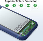 Carcasa Bateria 7000 mAh iPhone 6/7/8/SE Azul