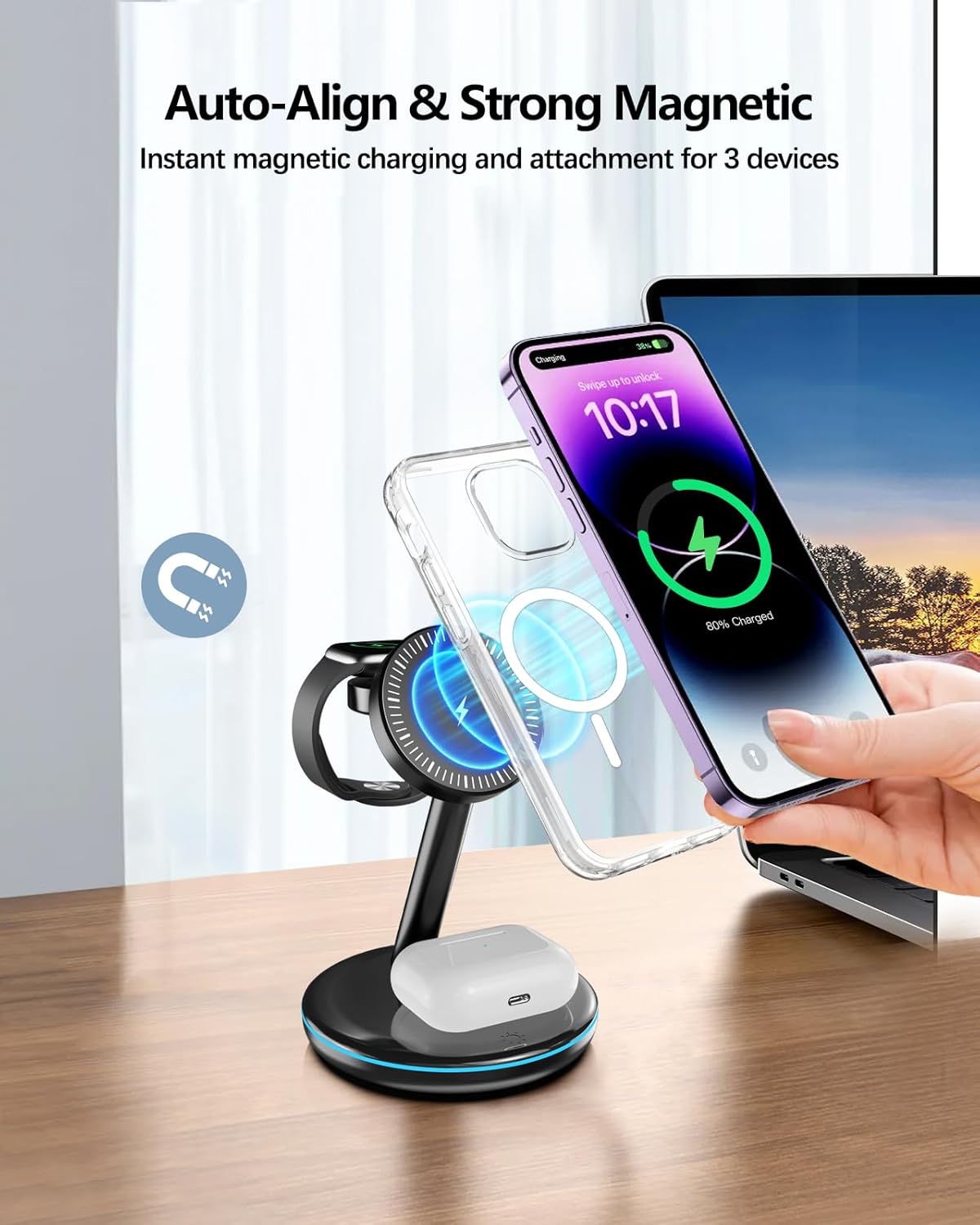 Estación de carga 3 en 1 dispositivos Apple 18 W (USADO)