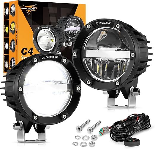 Luces LED redondos 4” 100W Auxbeam 10000LM