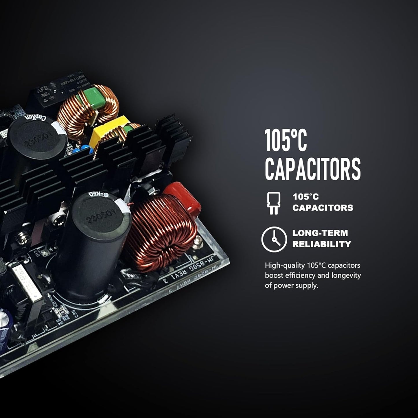 Fuente de alimentación de 850V, para computadoras gaming y ATX.
