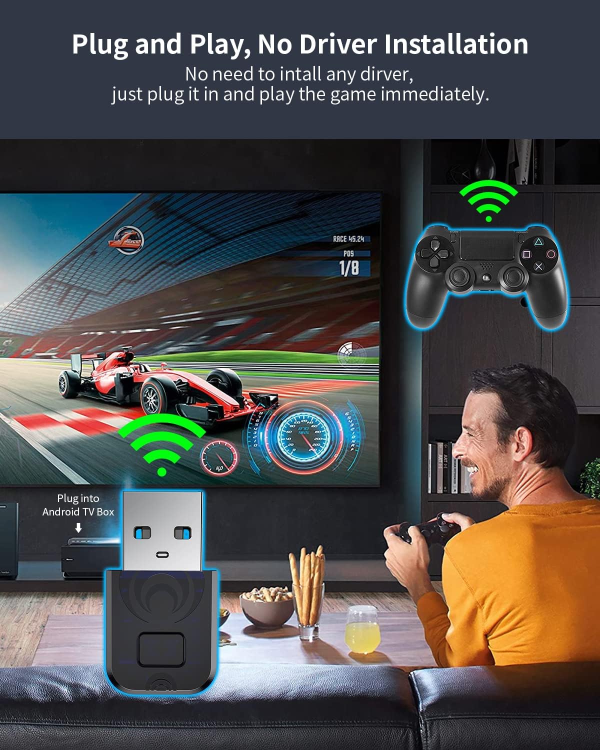 Adaptador de control inalámbrico AOLION