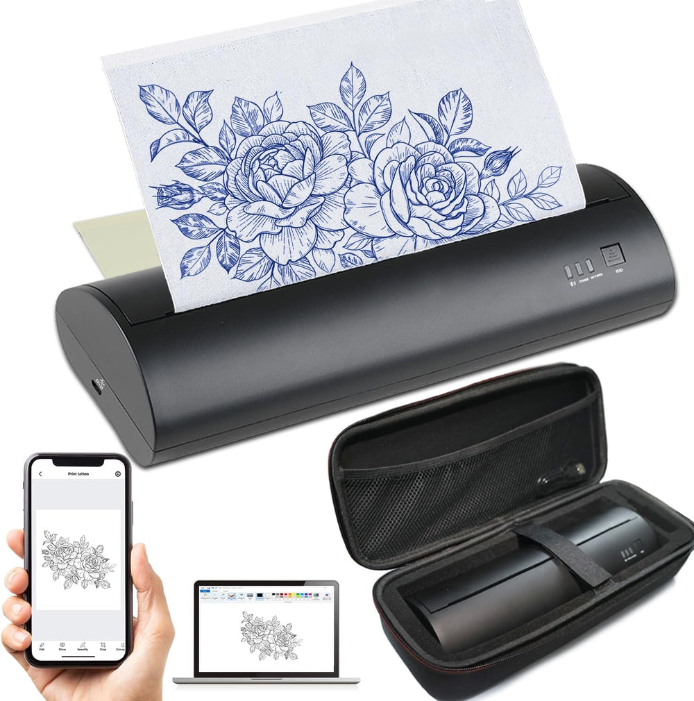 Impresora inalámbrica de stencils de tatuaje, portátil (USADA).