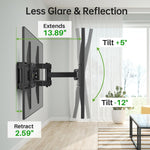 Soporte de pared USX Mount para TV con brazo articulado doble y pantalla montada — vista 5