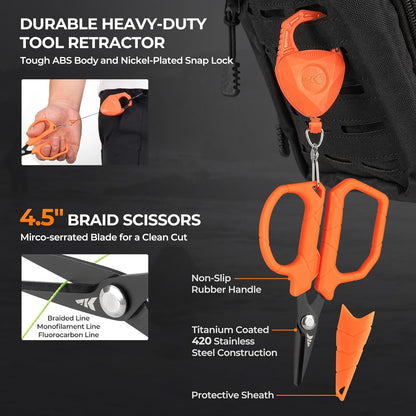 Kit de Herramientas de Pesca, KastKing SteelStream, 6 Piezas.