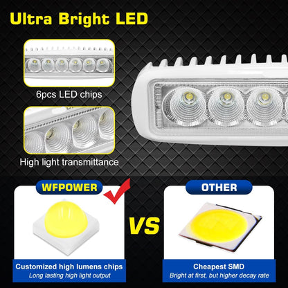 Kit de 2 luces impermeables de 6", anti-niebla, multiusos.