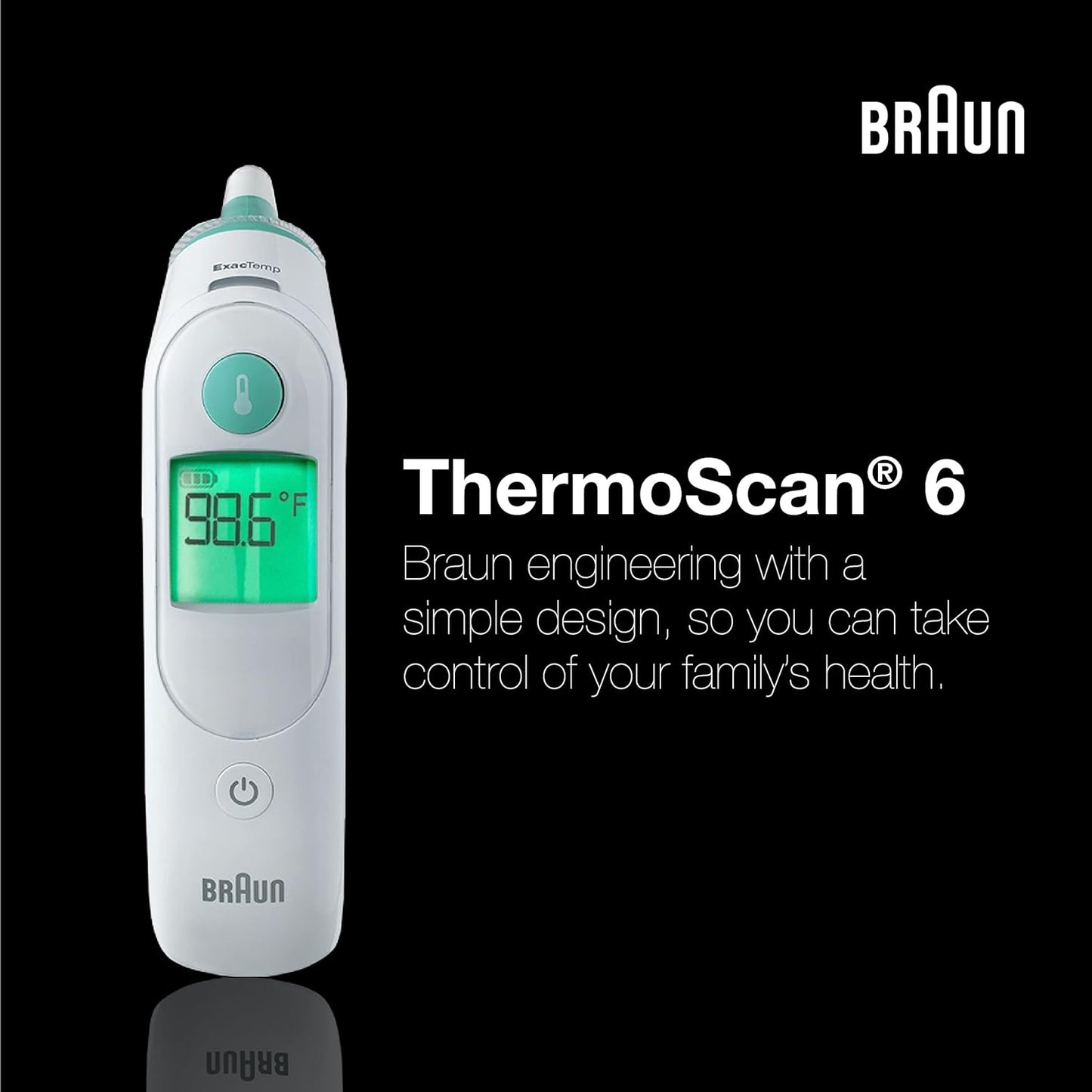 Braun Thermoscan 6, Termómetro Digital De Oído,