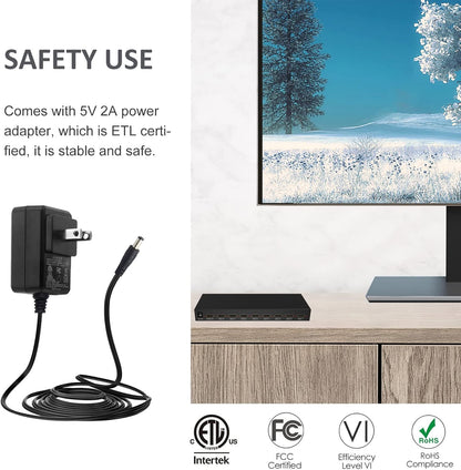 Divisor HDMI de 1 x 8 de Anlink-1 en 8 salidas, alta calidad Ultra HD 4K