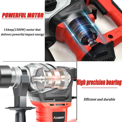 Rotomartillo AOBEN SDS Plus 13A 1-1/4" Con Accesorios