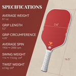 Paleta de Padel Jojolemon, Fibra de Carbono 16mm (USADA)