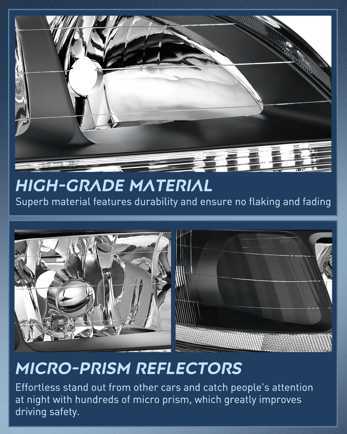 Faros delanteros comp.1998 1999 2000 2001 2002 Honda Accord