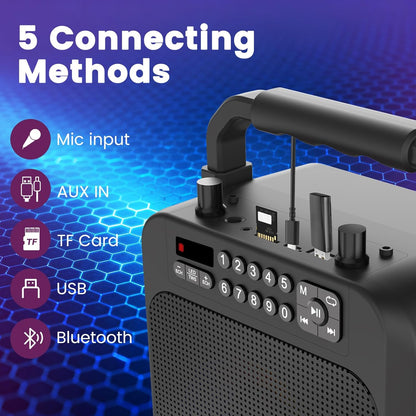 Máquina De Karaoke Con 1 Micrófono Inalámbrico