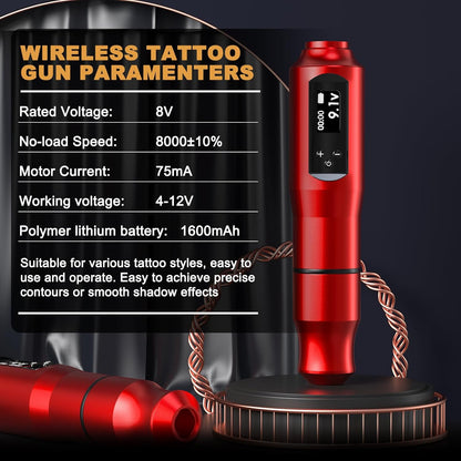 Kit de 2 Máquinas De Tatuaje, 20 Agujas, con suministros.