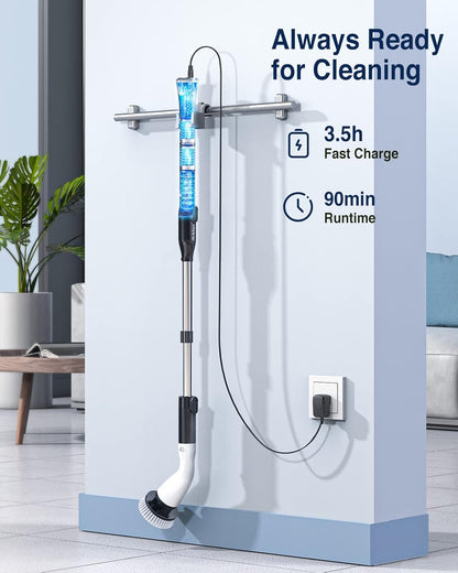 Limpiador Inalámbrico Cepillo Impermeable IPX7 para Piso LABIGO