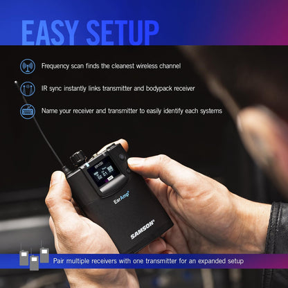 Sistema de monitorización intraauricular inalámbrico SAMSON EarAmp EW100