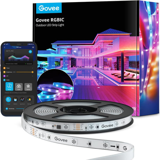 Govee Tira de Luces LED Inteligentes para Exteriores.RGBIC, IP65.