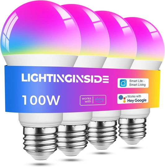 Bombillas inteligentes Lightinginside, 100W=11W, WiFi, Alexa.