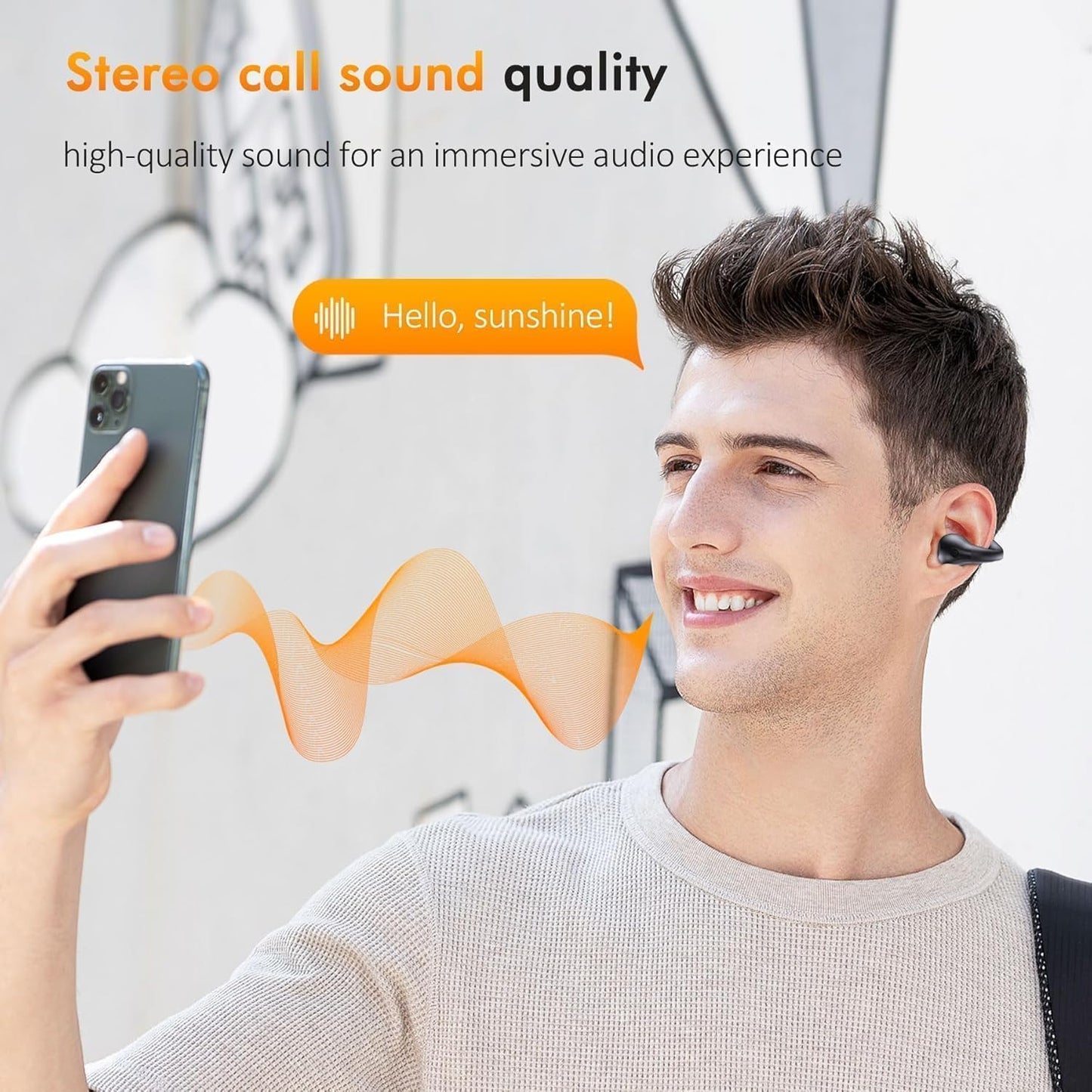 Auriculares de conducción ósea de oído abierto,Bluetooth 5.3, ligeros.(USADOS)