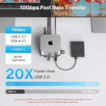 Base Dock IVANKY 13 En 1 Para Mac Mini M4 Con SSD NVMe HDMI 4K
