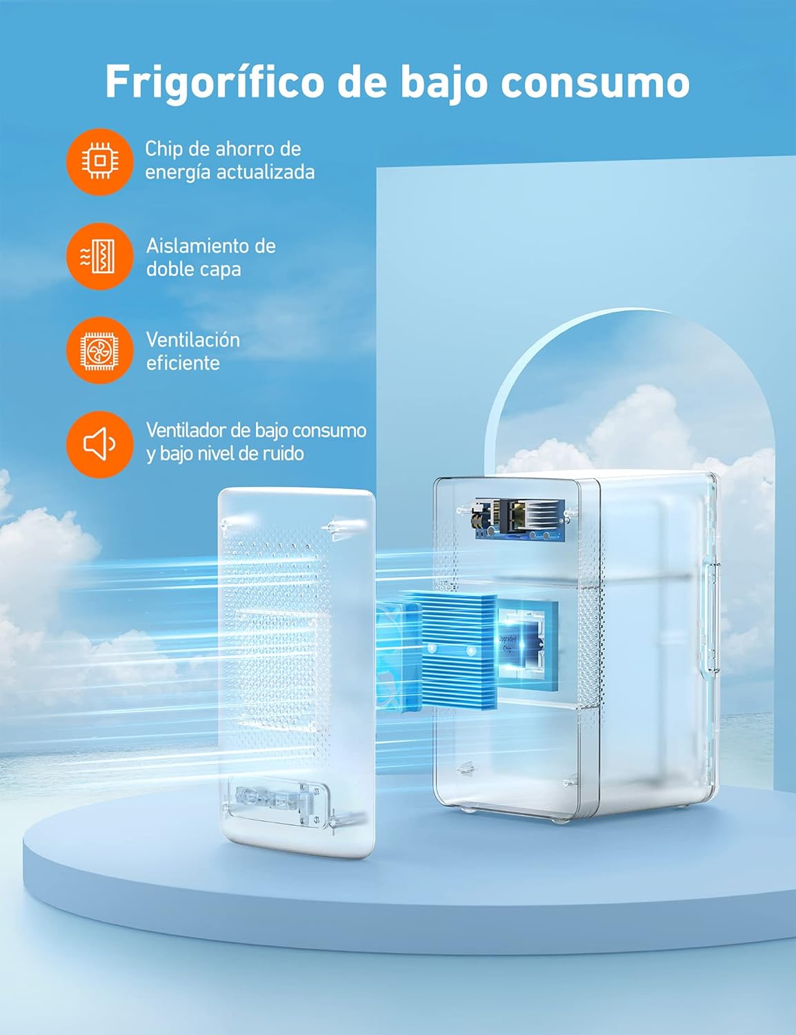 Mini Refrigerador, 6L, para Enfriar y Calentar, ASTRO AI