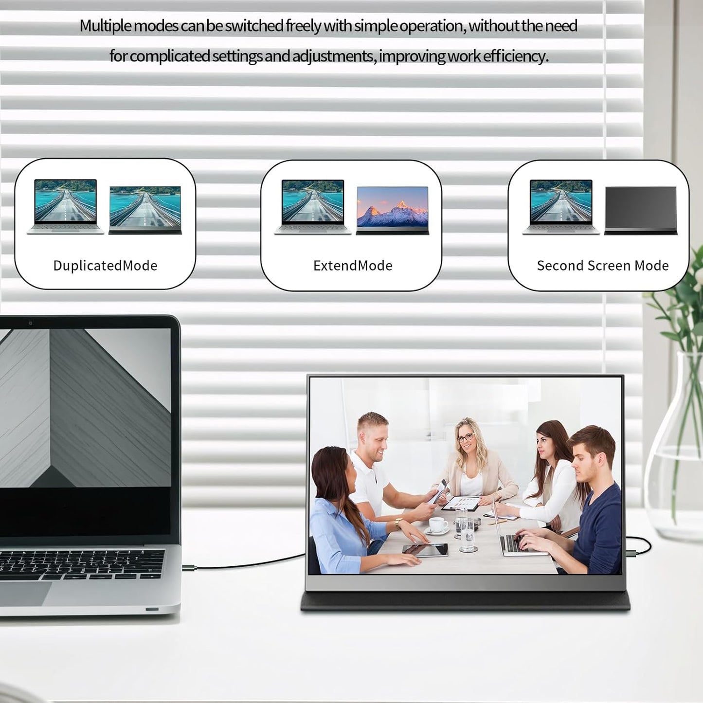 Monitor portátil StarXnDa de 11", 2160 x 1440, 2K, USB C, HDMI.