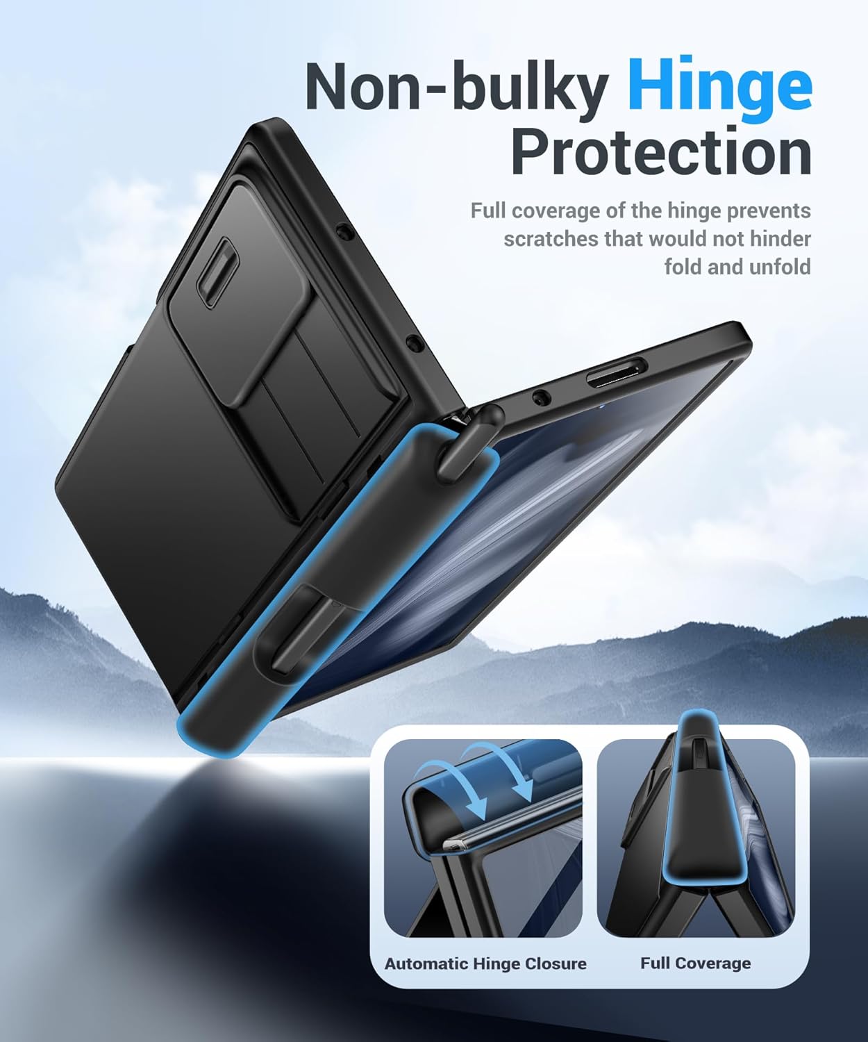 Funda para Galaxy Z Fold 6, protector de pantalla, soporte p/bolígrafo.