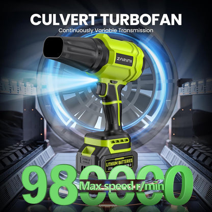 Soplador de Hojas Inalámbrico ZARIMI 980,000 RPM con 2 Baterías
