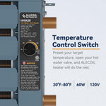 Calentador hidronico de 50.000 BTU, calor de agua a aire.(DETALLE).