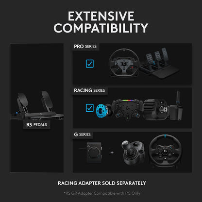 Logitech G RS Sim Racing Pedales (con freno de celda de carga de 75 kg) (USADO)